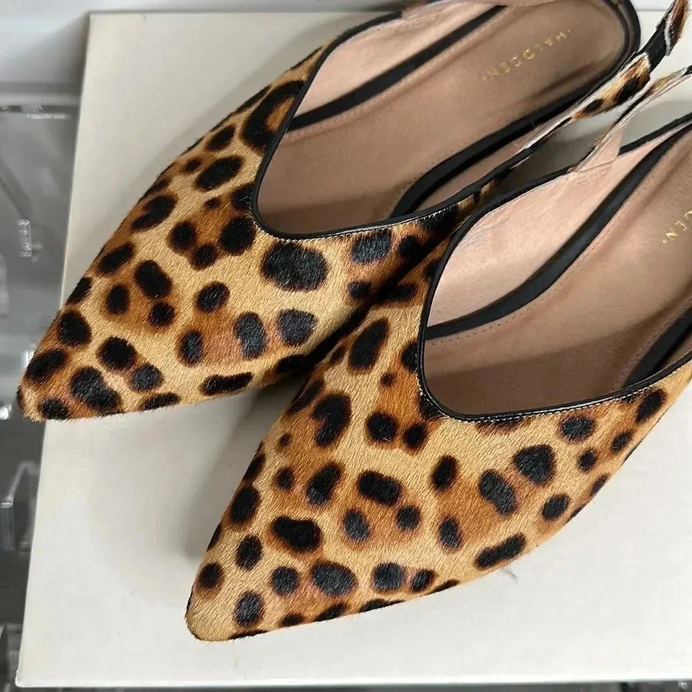 Halogen Leopard Print Mules - Picture 3 of 10